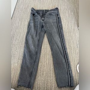 Zara straight leg embellished jeans